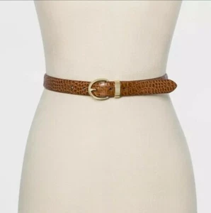 Neu mit Etikett A New Day™ Damen Kroko Bombe Gürtel - Cognac - Größe XL - Bild 1 von 6