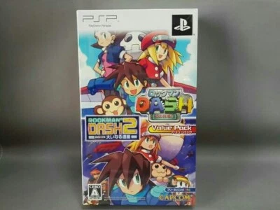 Rockman Megaman Dash & Dash2 Value Pack Sony PSP Used Japan Boxed NTSC-J F/S - Image 1 of 4