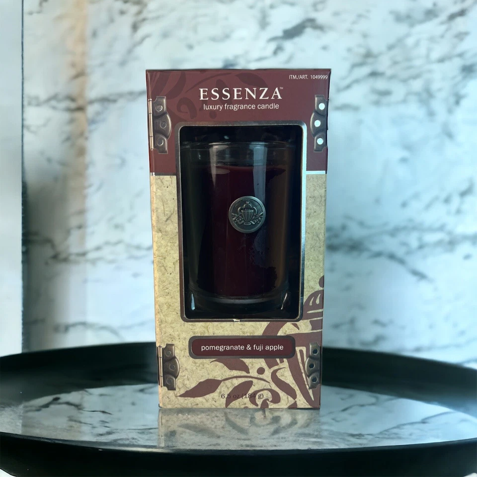 Essenza роскошь аромат свечи гранат и Fuji яблоко красный 6,5 унций новый - Изображение 1 из 4
