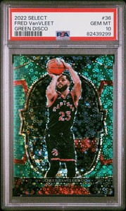 2022 Panini Select Fred Vanvleet Green Disco5/5 PSA10🔥🔥🔥