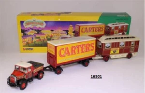 Corgi 16501 Showmans Range 1/50th Scammell with Caravan & Trailer Carters - Picture 1 of 3