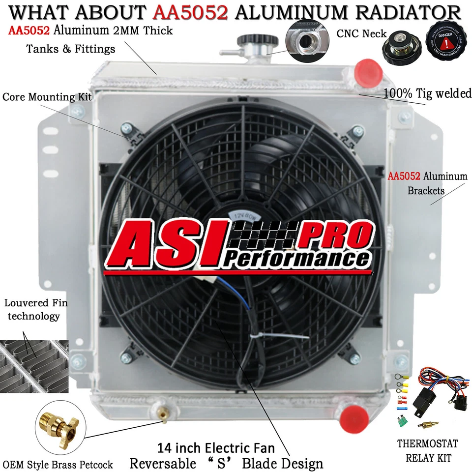ASI PERFORMANCE 2 Row Radiateur Shroud Fan Pour Suzuki Sierra Samurai JA51 SJ413 410 1.3L 81-96