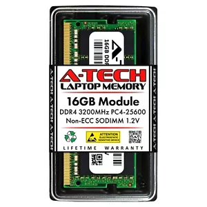 A-Tech 16GB PC4-25600 Laptop SODIMM DDR4 3200 MHz Non-ECC 260-Pin Memory RAM 16G - Picture 1 of 6