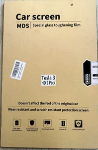 Car Center Control Touchscreen Tempered Glass Screen Film For Tesla Model 3 - Foto 1 di 2