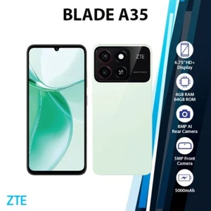 ZTE Blade A35 Android Cell Phone (Green/4GB+64GB/Dual SIM/Unlocked/NEW) - Picture 1 of 3