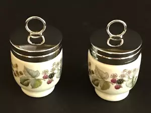 Royal Worcester Egg Coddlers (2) Lavinia Blackberries Pattern - Picture 1 of 2