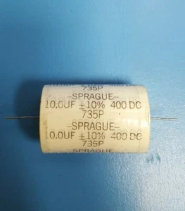 Audio Capacitor Polypropylene, 10UF 10% 400VDC Axial 735P106X9400L - Picture 1 of 6
