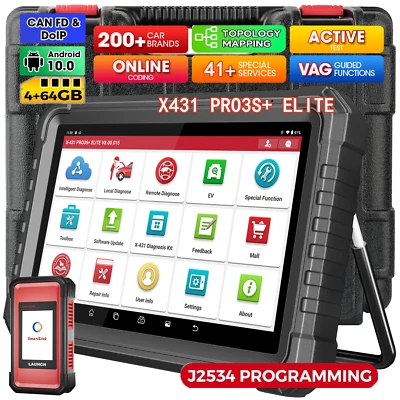 LAUNCH X431 PRO3S+ ELITE PRO 5 OBD2 Diagnostic Tool Automotive Scanner J2534 Programmer - Image 1 of 4