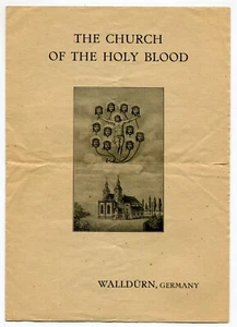 Walldurn Germany Church of the Holy Blood, Blood Altar History ca 1946 See Scans - Picture 1 of 4