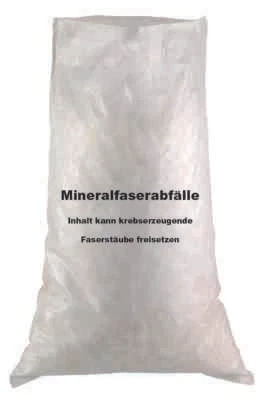 ARTIC® ODER TECTOR® LDPE-Sack "KMF" 140 x 220 cm Entsorgung Mineralfaser-Abfälle mit Warn-Aufdruck