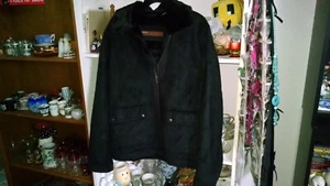 New Perry Ellis Black Women's Long Sleeve Zip Up Casual Jacket size large - Picture 1 of 6