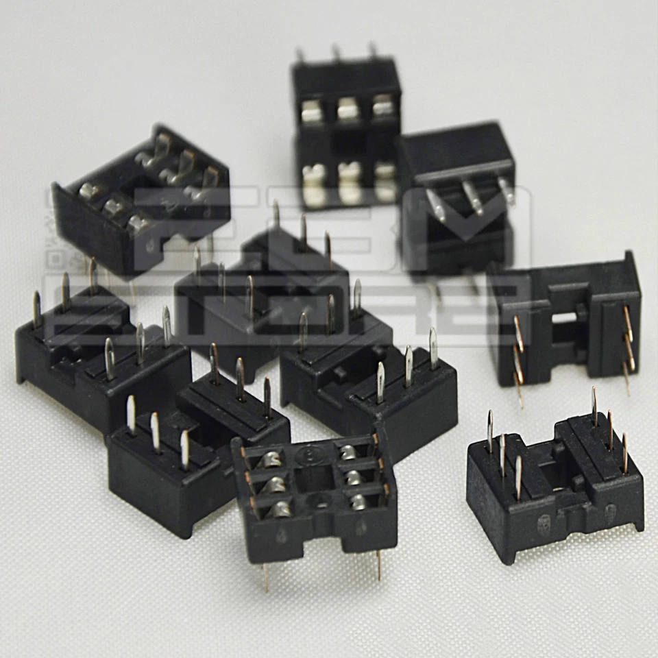 10 pz zoccoli 6 pin per circuiti integrati DIL - ART. FY01