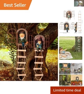 Bezauberndes 4-teiliges Gartenzwerg Set - Fee Outdoor Deko für jede Jahreszeit - Bild 1 von 9