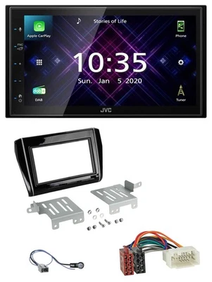 JVC DAB 2DIN MP3 Bluetooth USB Autoradio für Suzuki Swift ab 17 schwarz glänzend - Bild 1 von 4