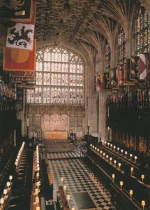 ***POSTAL ORIGINAL***CAPILLA DE SAN GEORGE-CASTILLO WINDSOR-REINA ISABEL - Imagen 1 de 2