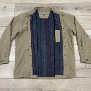Carhartt Blanket Lined Snap Button Shacket Herren Extra Large Tan Arbeitstaschen - Bild 1 von 13