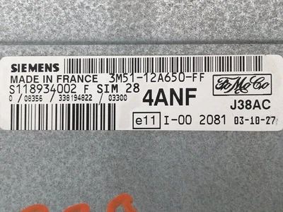 3M5112A650FF centralina motore FORD FOCUS C-MAX CAP AMBIENTE D 2003 1380247 - Immagine 1 di 4