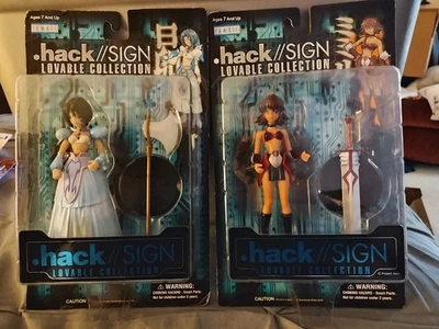 Lote de 2 figuras de acción de colección adorable letrero de hack anime de Yamato 2003 Foto 1 de 2