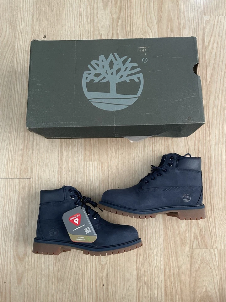 Timberland TBO3773A Botas Premium 6 pulgadas AZUL MARINO Clásicas Talla 1.5 Juveniles Nuevas En Caja Foto 1 de 4
