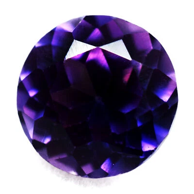 8.40 Ct Natural Purple Tanzanite Round Cut CERTIFIED Loose Gemstone - Image 1 of 4