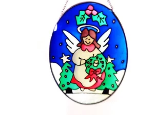 DE COLECCIÓN COLORIDO VITRAL NAVIDAD ÁNGEL CAPTADOR DE SOL - Imagen 1 de 1