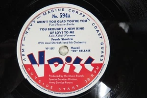 Frank Sinatra - V DISC 594 - Aren't You Glad You're You & You Brought A New Kind - Picture 1 of 3