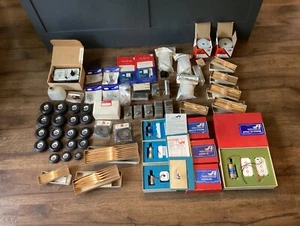 NOS R/C Airplane Parts Lot Astro Flight Motors Wheels Propellers Fuel Tanks Etc - Picture 1 of 18