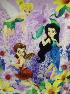 MANTA CAMA DISNEY TINKERBELL SPRING PIXIES GRANDE FELPA SUAVE NIÑOS NOROESTE - Imagen 1 de 1