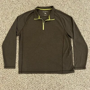 Polo Tommy Bahama da uomo cerniera manica lunga 1/4 - Foto 1 di 14