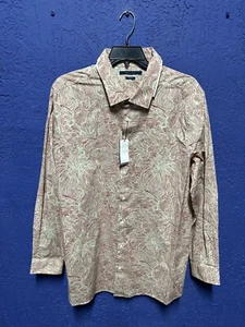 Perry Ellis Dress Shirt Men's Size 2X Sketch Print Stretch Fit Big and Tall - Picture 1 of 11
