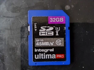 32GB INTEGRAL ULTIMA PRO UP TO 45MB/S CLASS 10 SDHC MEMORY CARD 32 G B - Picture 1 of 2