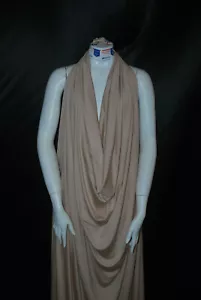 Tessuto a maglia in jersey di spandex modal peso premium 10 once da cantiere nudo naturale - Foto 1 di 6