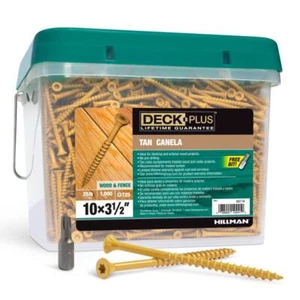 Deck Plus 48714 Tan Star Drive Flat Head Exterior Deck Screw #10 x 3-1/2 L in. - Picture 1 of 1