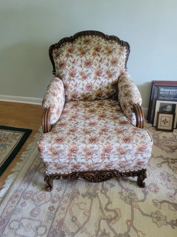 antique pair lounge chairs Cover