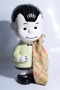 Statuina vintage in ceramica Peanuts Linus con bianco Charlie Brown & Friends - Foto 1 di 5