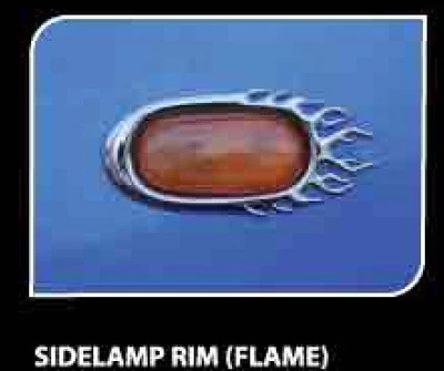 CHROME FLAME SIDE LIGHT LAMP SIGNAL COVER FOR MITSUBISHI TRITON L200 2005-2013 - Image 1 of 3