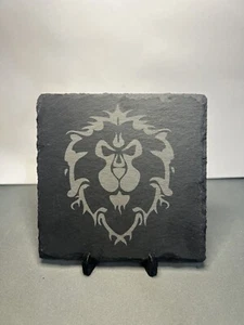 World of Warcraft - Alliance Logo - Untersetzer aus geätztem Schiefer 4er Set - Bild 1 von 1