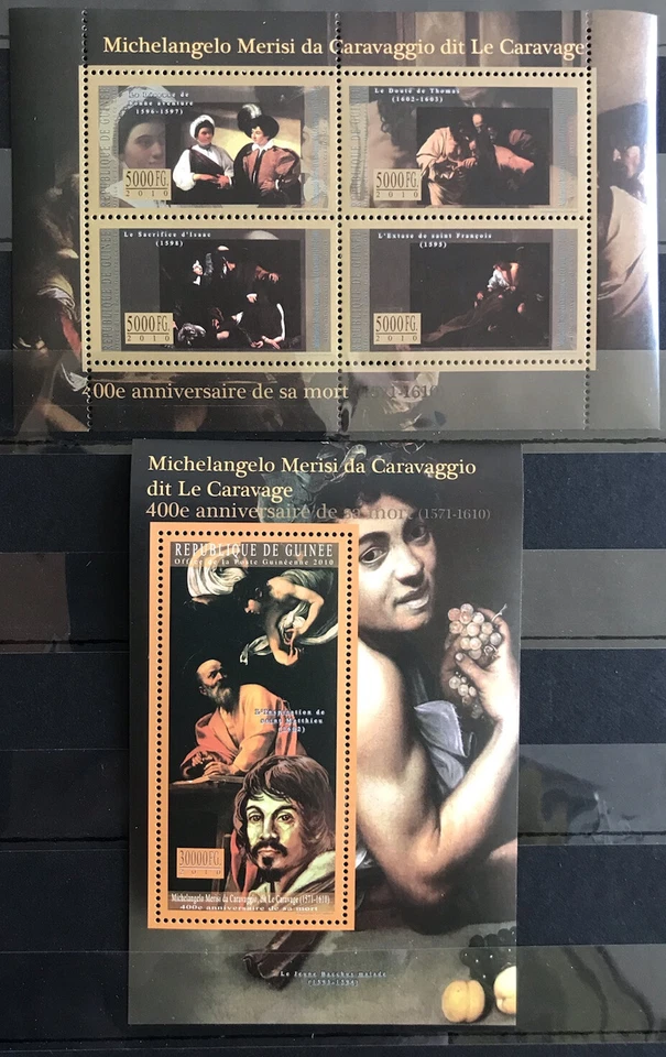 Caravaggio- Italian Artist / Art / Paintings stamps - Timbres MNH** BF - Image 1 of 1