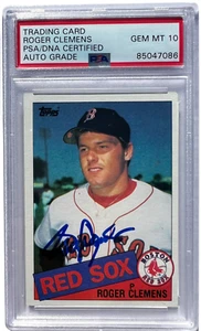 ROGER CLEMENS SIGNED 1985 TOPPS #181 ROOKIE CARD RC AUTO 10 PSA/DNA ! - Picture 1 of 2