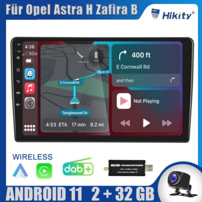 64GB Android 15 DAB Autoradio Carplay GPS Navi Für Opel Astra H Zafira B 2005-14 - Bild 1 von 4