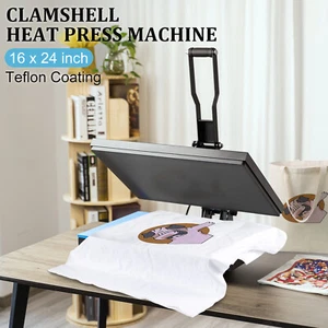 Large Size 16"x24'' Clamshell Heat Press Machine Sublimation Transfer T-shirt - Picture 1 of 12