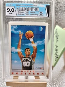 1991 Fleer Pro-Visions David Robinson #1 HGA Mint 9.0 Custom Label Spurs - Picture 1 of 2