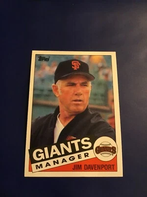 1985 Topps Traded # 27T JIM DAVENPORT San Francisco Giants Baseball Card - Image 1 of 3