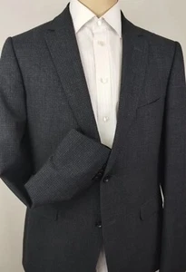 Z Zegna Twentyfourseven Suit Mens Gray check Textured 2 Button Sport Coat Sz 40R - Picture 1 of 13