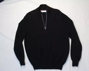 Brunello Cucinelli 100% Cashmere Black QuarterZip Sweater 22"x29"" Great Condo - Picture 1 of 7
