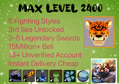 Roblox Blox Fruit Account Max Level 2450 3rd Sea Unlocked Fast Delivery • 12.95€