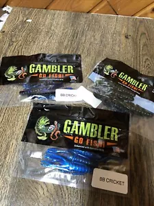 Lot Of 3 Gambler BB Cricket Fishing Baits Brand New - Picture 1 of 3