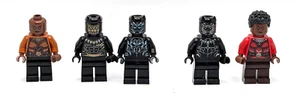 5 Lego Marvel Black Panther Minifigures Kilmonger Okoye 2 Have Cracks - Picture 1 of 17