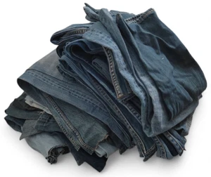 SCRAP LEVI MATERIALE TESSUTO DENIM / COTONE / 10 KG - Foto 1 di 8