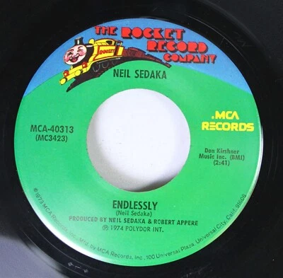Rock 45 Neil Sedaka - Endlessly / Laughter In The Rain On The Rocket Record Comp Foto 1 de 2